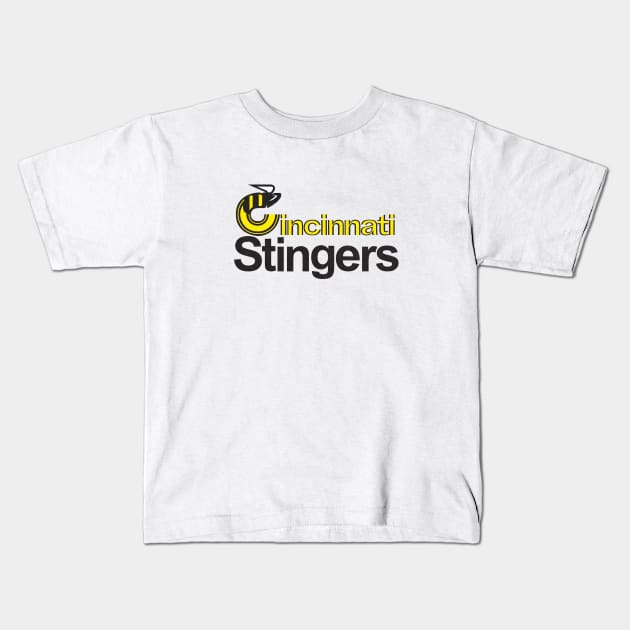 Defunct Cincinnati Stingers Hockey 1977 Kids T-Shirt by LocalZonly